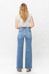 Judy Blue On Point Mid Rise Wide Leg Jeans