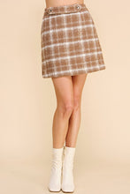 Load image into Gallery viewer, Pixie Plaid Boucle Mini Skirt

