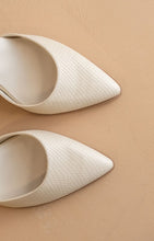 Load image into Gallery viewer, Princess White Pointed Toe Heel
