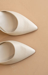 Princess White Pointed Toe Heel