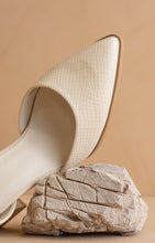 Load image into Gallery viewer, Princess White Pointed Toe Heel
