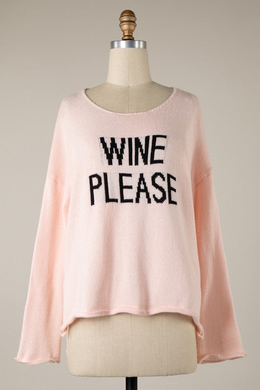 Wine Please Pullover Sweater