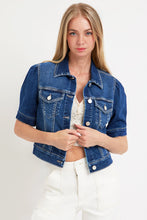 Load image into Gallery viewer, Perfect Puff Short Sleeve Denim Jacket
