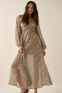 Perfectly Prairie Floral Maxi Dress