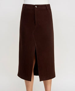 Wanderer Soft Corduroy Midi Skirt