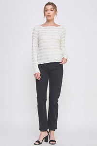 Simple Elegance Ruffle Lace Top