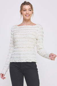 Simple Elegance Ruffle Lace Top