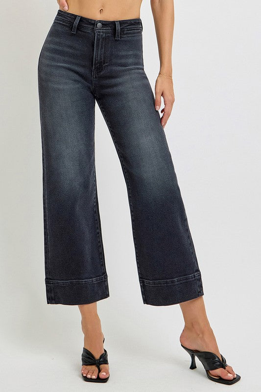 Practically Perfect High Rise Crop Wide Jean