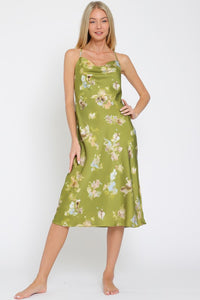 Stepping Out Cowl Neck Slip Dress