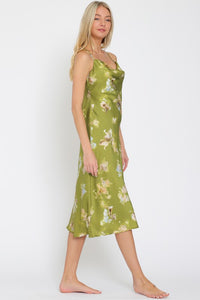 Stepping Out Cowl Neck Slip Dress