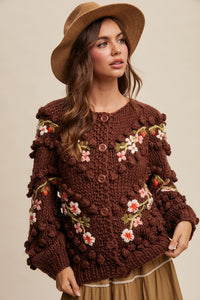 Whimsical Happiness Tuft Dot Cardigan