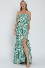 Load image into Gallery viewer, Emerald Air Strapless Maxi Dress
