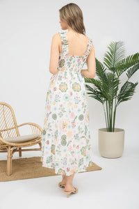 Tutti Frutti Smocked Midi Dress