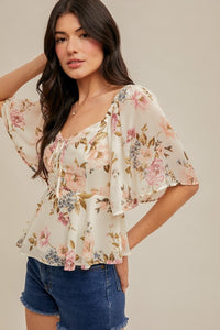Romance In The Air Floral Top