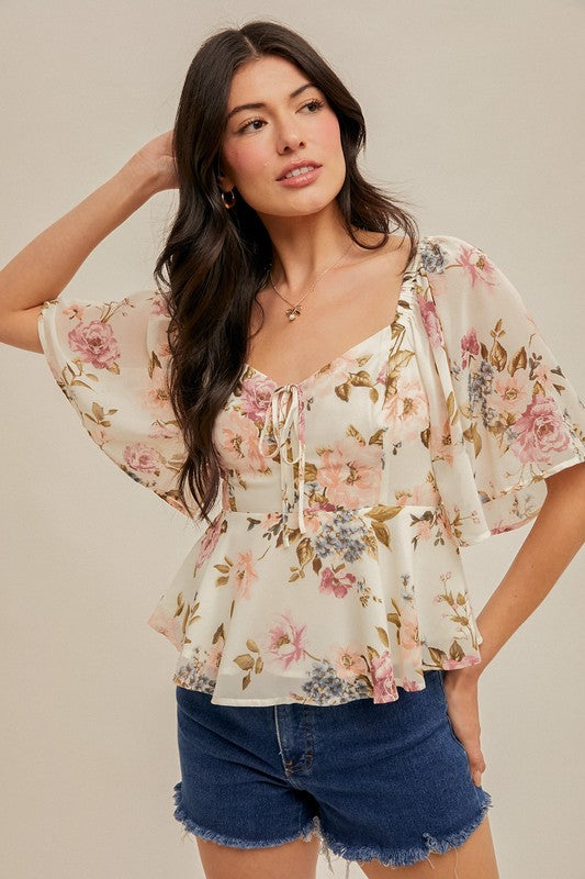Romance In The Air Floral Top