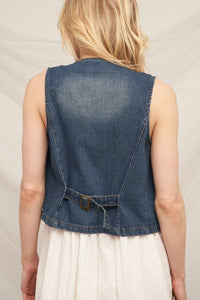 Sydney Sleeveless Denim Vest