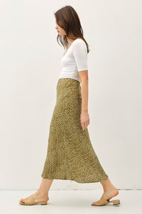 Spot On Printed Midi Skirt