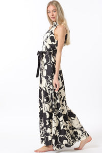 Black Tie Affair Halter Maxi Dress