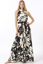 Load image into Gallery viewer, Black Tie Affair Halter Maxi Dress
