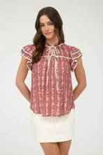 Load image into Gallery viewer, Tied With Grace Floral Ruffle Top

