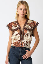 Load image into Gallery viewer, Autumn Romance Lace Trim Top
