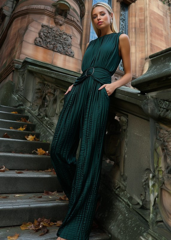 Emerald City Pleated Jumpsuit