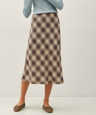 Perfectly Plaid Midi Skirt