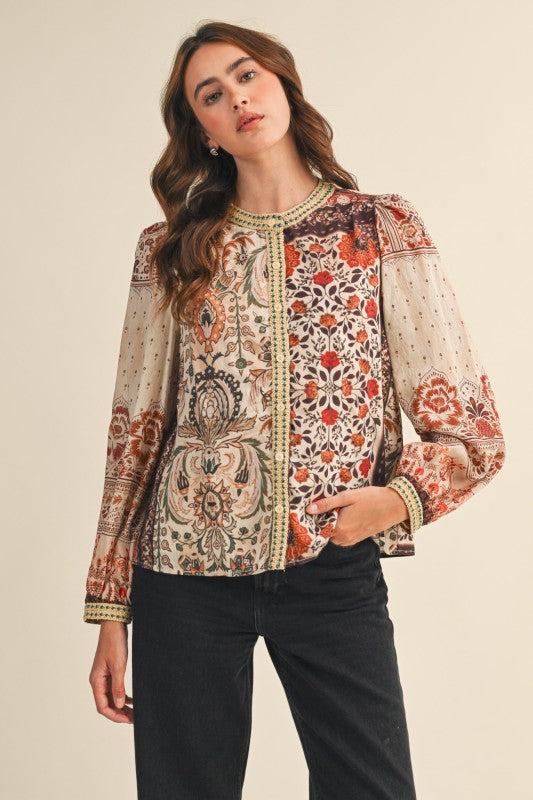 Perfection Patchwork Floral Top
