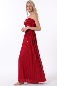 Show Stopper Pleated Maxi Dress