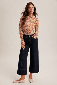 Love Spell Floral Mesh Top