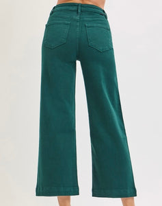 Zoey High Rise Crop Wide Leg Jeans
