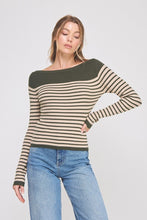 Load image into Gallery viewer, Best Days Striped Boatneck Top
