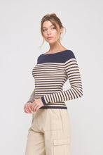 Load image into Gallery viewer, Best Days Striped Boatneck Top
