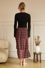 Load image into Gallery viewer, Mad For Plaid Tiered Maxi Skirt
