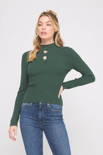 Load image into Gallery viewer, Evergreen Bloom Rosette Sweater
