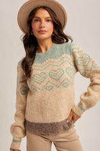 Load image into Gallery viewer, My Heart Color Block Sweater
