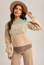 Load image into Gallery viewer, My Heart Color Block Sweater

