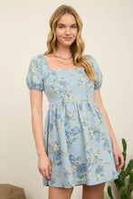 Load image into Gallery viewer, Sweet Dreams Floral Denim Mini Dress
