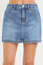 Load image into Gallery viewer, Stripe A Pose Denim Skort
