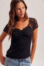 Load image into Gallery viewer, Slay Mode Sweetheart Lace Top
