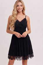 Load image into Gallery viewer, Black Beauty Crochet Mini Dress

