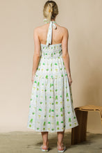 Load image into Gallery viewer, Palm Paradise Poplin Halter Midi Dress
