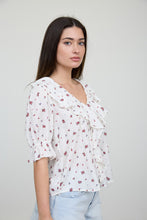 Load image into Gallery viewer, Cranberry Blossoms Floral Top
