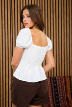 Load image into Gallery viewer, Coconut Coast Front Tie Top
