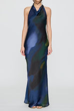 Load image into Gallery viewer, Northern Lights High Neck Halter Maxi Dress
