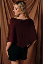 Load image into Gallery viewer, Bella Boatneck Poncho Top
