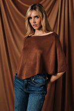 Load image into Gallery viewer, Bella Boatneck Poncho Top
