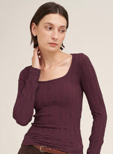 Load image into Gallery viewer, Starburst Floral Textured Long Sleeve Top
