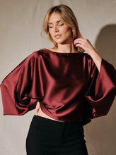 Load image into Gallery viewer, Evangeline Satin Poncho Top
