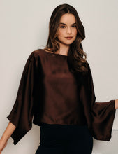 Load image into Gallery viewer, Evangeline Satin Poncho Top
